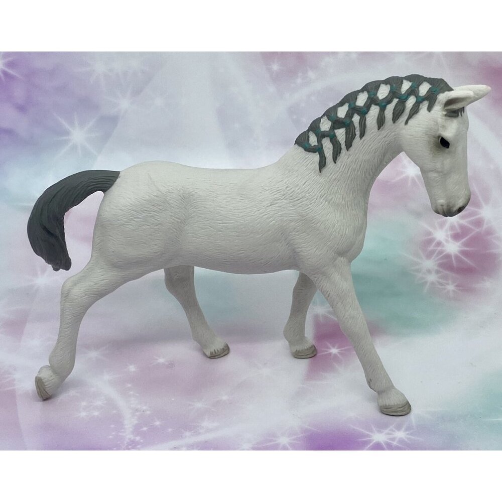 Schleich Gray Trakehner Horse Mare Figure Hair Ties 2020 Advent Calendar 98269